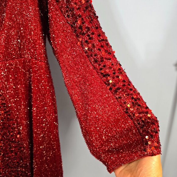 UNITHORSE Formal Long Sleeve Gown Evening Dress Sequins Size 22 (HG) - Picture 4 of 13